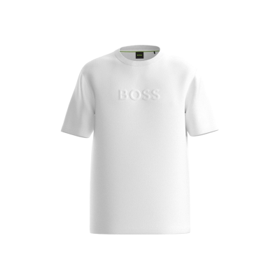 Boss für Herren. 50553652 T-Shirt TS Logo Gebrochenes Weiß (XL), Lässig, Baumwolle, Kurzarm Boss für Herren. 50553652 T-Shirt TS Logo Gebrochenes Weiß (XL), Lässig, Baumwolle, Kurzarm