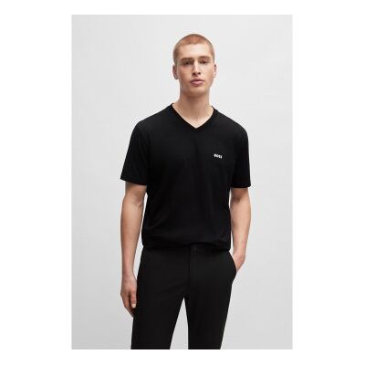 Boss für Herren. 50506347 T-shirt V schwarz (XL), Lässig, Baumwolle, Kurzarm Boss für Herren. 50506347 T-shirt V schwarz (XL), Lässig, Baumwolle, Kurzarm