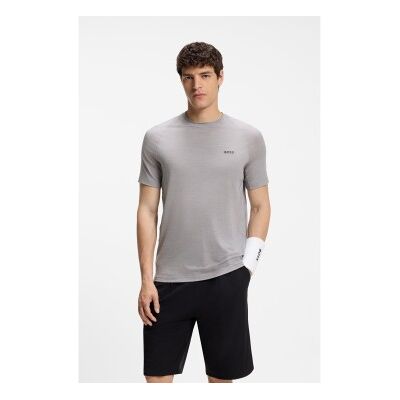 Boss für Herren. 50554646 Graues schmal geschnittenes Sport-T-Shirt (3XL), Lässig, Kurzarm, Lyocell Boss für Herren. 50554646 Graues schmal geschnittenes Sport-T-Shirt (3XL), Lässig, Kurzarm, Lyocell