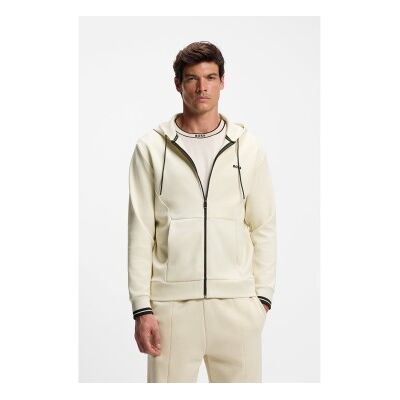 Boss für Herren. 50542974 Zone Sweatshirt off-white (S), Weiß, Lässig, Baumwolle Boss für Herren. 50542974 Zone Sweatshirt off-white (S), Weiß, Lässig, Baumwolle