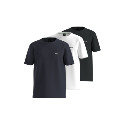 Boss für Herren. 50559436 Pack 3 T-Shirts Basic weiß, schwarz, marineblau (L), Lässig, Mehrfarbig, Baumwolle, Kurzarm Boss für Herren. 50559436 Pack 3 T-Shirts Basic weiß, schwarz, marineblau (L), Lässig, Mehrfarbig, Baumwolle, Kurzarm