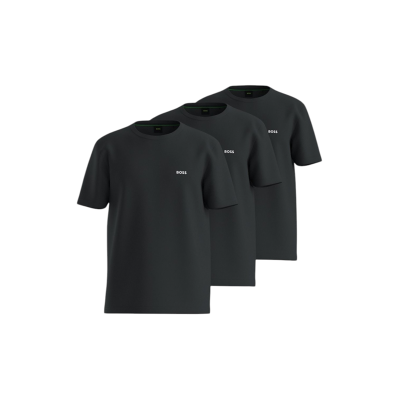 Boss für Herren. 50559436 Pack 3 T-Shirts Basic schwarz (L), Lässig, Baumwolle, Kurzarm Boss für Herren. 50559436 Pack 3 T-Shirts Basic schwarz (L), Lässig, Baumwolle, Kurzarm