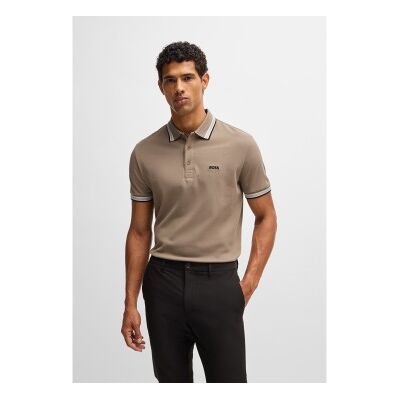 Boss für Herren. 50469055 Paddy Braunes Pique-Poloshirt (L), Lässig, Baumwolle, Kurzarm Boss für Herren. 50469055 Paddy Braunes Pique-Poloshirt (L), Lässig, Baumwolle, Kurzarm