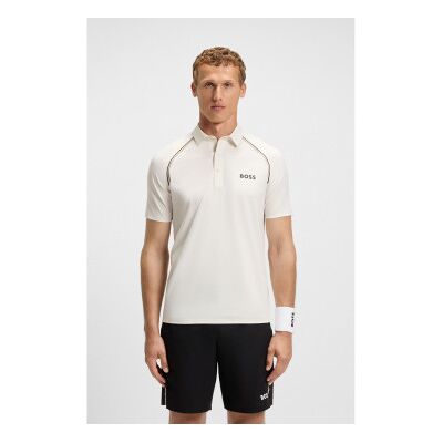 Boss für Herren. 50543333 Polo Patteo TOC weiß (L), Lässig, Sportlich, Polyester, Langarm Boss für Herren. 50543333 Polo Patteo TOC weiß (L), Lässig, Sportlich, Polyester, Langarm