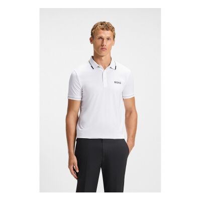 Boss für Herren. 50506203 Polo Paul Pro weiß (L), Lässig, Baumwolle, Polyester, Kurzarm Boss für Herren. 50506203 Polo Paul Pro weiß (L), Lässig, Baumwolle, Polyester, Kurzarm
