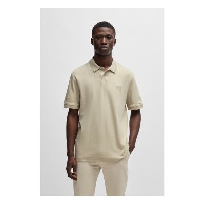 Boss für Herren. 50520109 Interlock-Poloshirt beige (M), Lässig, Baumwolle, Kurzarm Boss für Herren. 50520109 Interlock-Poloshirt beige (M), Lässig, Baumwolle, Kurzarm