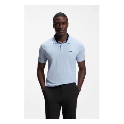 Boss für Herren. 50559369 Polo Mitglied blau (XXL), Lässig, Baumwolle, Kurzarm Boss für Herren. 50559369 Polo Mitglied blau (XXL), Lässig, Baumwolle, Kurzarm
