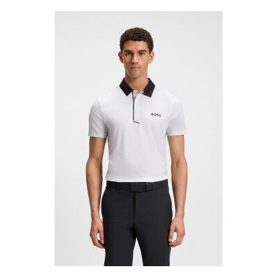 Boss für Herren. 50549460 Paddytech Goc weißes Poloshirt (L), Lässig, Polyester, Kurzarm Boss für Herren. 50549460 Paddytech Goc weißes Poloshirt (L), Lässig, Polyester, Kurzarm