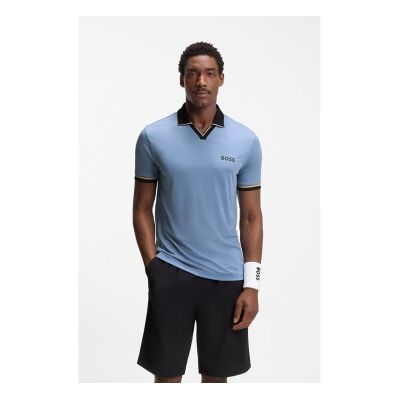 Boss für Herren. 50559200 Active Slim Fit Poloshirt blau (S), Lässig, Sportlich, Multisport, Polyester, Kurzarm Boss für Herren. 50559200 Active Slim Fit Poloshirt blau (S), Lässig, Sportlich, Multisport, Polyester, Kurzarm