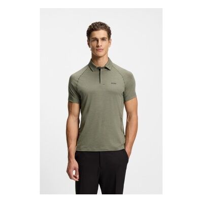 Boss für Herren. 50554647 Polo Active Slim Fit grün (S), Lässig, Kurzarm, Lyocell Boss für Herren. 50554647 Polo Active Slim Fit grün (S), Lässig, Kurzarm, Lyocell