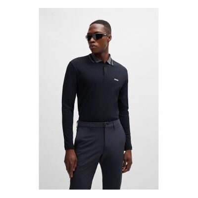 Boss für Herren. 50525153 Polo Plisy 2 navy (XS), Lässig, Baumwolle, Langarm, Marine Boss für Herren. 50525153 Polo Plisy 2 navy (XS), Lässig, Baumwolle, Langarm, Marine