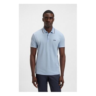 Boss für Herren. 50469055 Blaues Poloshirt von Paddy (XXL), Lässig, Baumwolle, Kurzarm Boss für Herren. 50469055 Blaues Poloshirt von Paddy (XXL), Lässig, Baumwolle, Kurzarm