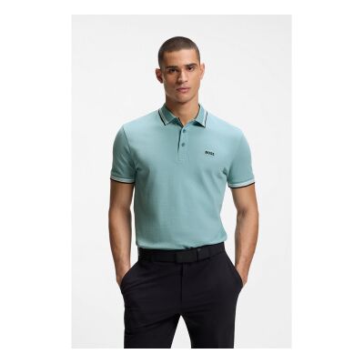 Boss für Herren. 50469055 Blaues Poloshirt von Paddy (S), Lässig, Baumwolle, Kurzarm Boss für Herren. 50469055 Blaues Poloshirt von Paddy (S), Lässig, Baumwolle, Kurzarm