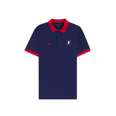 Boss für Herren. 50559263 Paddy-Poloshirt mit Marineflaggendetails (S), Lässig, Baumwolle, Kurzarm Boss für Herren. 50559263 Paddy-Poloshirt mit Marineflaggendetails (S), Lässig, Baumwolle, Kurzarm