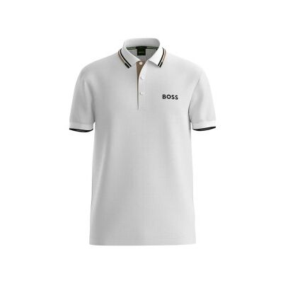Boss für Herren. 50469102 Paddy Pro weißes Poloshirt (L), Lässig, Baumwolle, Kurzarm, Nachhaltig Boss für Herren. 50469102 Paddy Pro weißes Poloshirt (L), Lässig, Baumwolle, Kurzarm, Nachhaltig