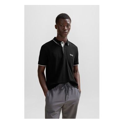 Boss für Herren. 50469102 Paddy Pro Poloshirt schwarz (XL), Lässig, Baumwolle, Kurzarm Boss für Herren. 50469102 Paddy Pro Poloshirt schwarz (XL), Lässig, Baumwolle, Kurzarm