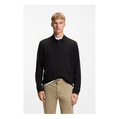 Boss für Herren. 50520710 Petempesto Poloshirt schwarz (XL), Lässig, Baumwolle, Langarm Boss für Herren. 50520710 Petempesto Poloshirt schwarz (XL), Lässig, Baumwolle, Langarm
