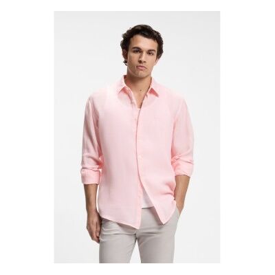 Boss für Herren. 50567579 Relegant 6 rosa Hemd (XXL), Lässig, Leinen, Langarm Boss für Herren. 50567579 Relegant 6 rosa Hemd (XXL), Lässig, Leinen, Langarm