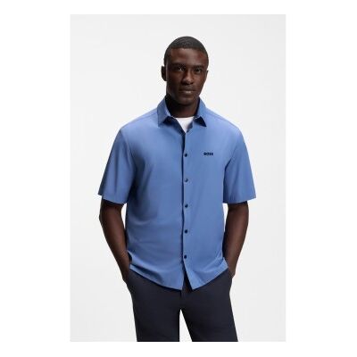 Boss für Herren. 50559576 Mitglied Shirt blau (XL), Lässig, Baumwolle, Kurzarm Boss für Herren. 50559576 Mitglied Shirt blau (XL), Lässig, Baumwolle, Kurzarm