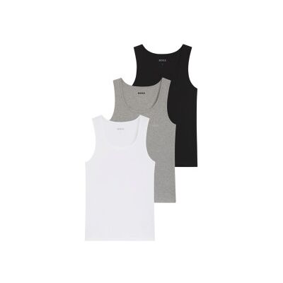 Boss für Herren. 50542132 Satz mit 3 Westen weiß, grau, schwarz (S), Lässig, Baumwolle, Ärmellos / Hosenträger Boss für Herren. 50542132 Satz mit 3 Westen weiß, grau, schwarz (S), Lässig, Baumwolle, Ärmellos / Hosenträger
