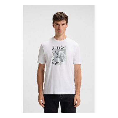 Boss für Herren. 50554615 Lupo T-shirt weiß (M), Lässig, Baumwolle, Kurzarm Boss für Herren. 50554615 Lupo T-shirt weiß (M), Lässig, Baumwolle, Kurzarm