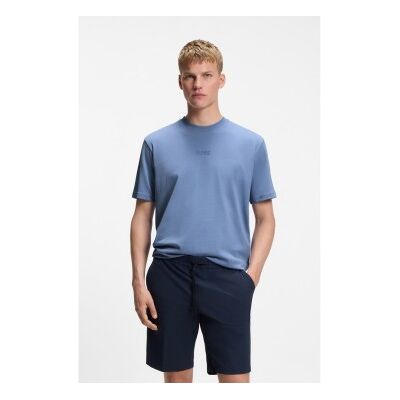 Boss für Herren. 50519368 T-shirt in Übergröße, blau (XS), Lässig, Baumwolle, Kurzarm Boss für Herren. 50519368 T-shirt in Übergröße, blau (XS), Lässig, Baumwolle, Kurzarm