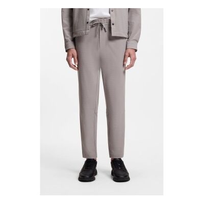 Boss für Herren. 50551956 Hose in taillierter Passform aus Stretchmaterial mit beiger Netzstruktur (48), Lässig, Baumwolle Boss für Herren. 50551956 Hose in taillierter Passform aus Stretchmaterial mit beiger Netzstruktur (48), Lässig, Baumwolle