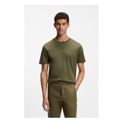 Boss für Herren. 50561856 Mercerisiertes Baumwoll-T-Shirt grün (S), Lässig, Baumwolle, Kurzarm Boss für Herren. 50561856 Mercerisiertes Baumwoll-T-Shirt grün (S), Lässig, Baumwolle, Kurzarm
