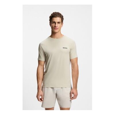 Boss für Herren. 50554544 Beigefarbenes T-Shirt mit schmaler Passform von Active (M), Lässig, Sportlich, Multisport, Polyester, Kurzarm Boss für Herren. 50554544 Beigefarbenes T-Shirt mit schmaler Passform von Active (M), Lässig, Sportlich, Multisport, Polyester, Kurzarm