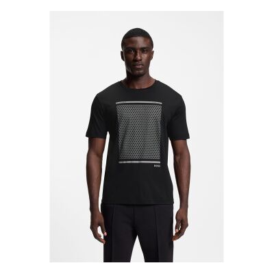 Boss für Herren. 50554333 T-shirt Tour Print schwarz (M), Lässig, Baumwolle, Kurzarm Boss für Herren. 50554333 T-shirt Tour Print schwarz (M), Lässig, Baumwolle, Kurzarm