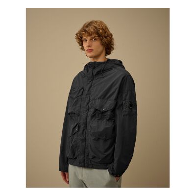 C.P. Company für Herren. 20CMOW013A005991G Nylon Goggle Jacket schwarz (S), Lässig, Polyamid C.P. Company für Herren. 20CMOW013A005991G Nylon Goggle Jacket schwarz (S), Lässig, Polyamid