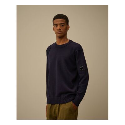 C.P. Company für Herren. RFCMKN707A110149A Lambswool-Pullover navy (S), Lässig, Wolle, Marine C.P. Company für Herren. RFCMKN707A110149A Lambswool-Pullover navy (S), Lässig, Wolle, Marine