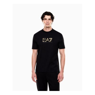 EA7 für Herren. 7M001562_AF17789 Premium Label T-shirt schwarz (L), Lässig, Baumwolle, Kurzarm EA7 für Herren. 7M001562_AF17789 Premium Label T-shirt schwarz (L), Lässig, Baumwolle, Kurzarm