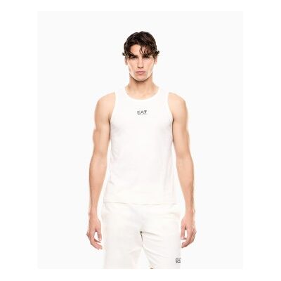 EA7 für Herren. 7M000295_AF10375 T-shirt Top Core Identity weiß (XL), Lässig, Baumwolle, Ärmellos / Hosenträger EA7 für Herren. 7M000295_AF10375 T-shirt Top Core Identity weiß (XL), Lässig, Baumwolle, Ärmellos / Hosenträger