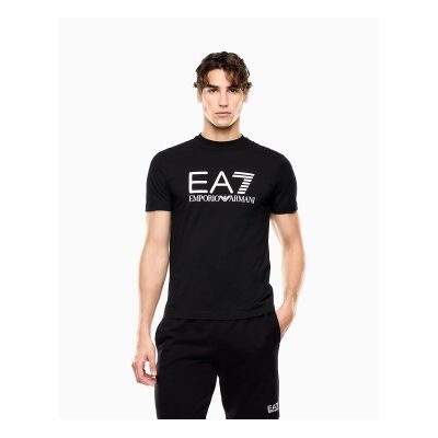 EA7 für Herren. 7M001412_AF22264 Core Identity T-shirt schwarz (XXS), Lässig, Baumwolle, Kurzarm EA7 für Herren. 7M001412_AF22264 Core Identity T-shirt schwarz (XXS), Lässig, Baumwolle, Kurzarm