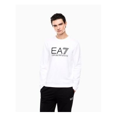 EA7 für Herren. 7M002278_AF22266 Core Identity Sweatshirt weiß (XS), Lässig, Baumwolle, Kurzarm EA7 für Herren. 7M002278_AF22266 Core Identity Sweatshirt weiß (XS), Lässig, Baumwolle, Kurzarm