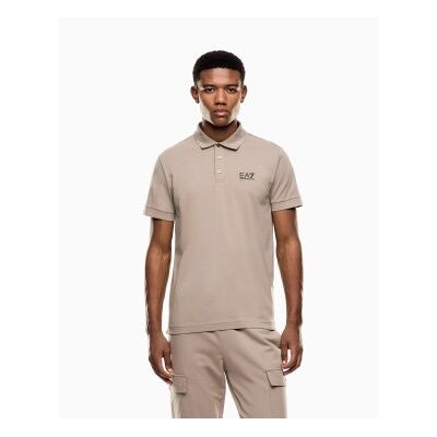 EA7 für Herren. 8NPF14_PJVQZ Core Identity beigefarbenes Poloshirt (3XL), Lässig, Baumwolle, Kurzarm EA7 für Herren. 8NPF14_PJVQZ Core Identity beigefarbenes Poloshirt (3XL), Lässig, Baumwolle, Kurzarm