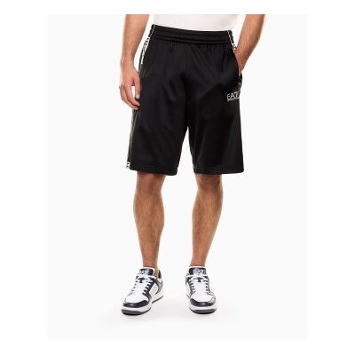 EA7 für Herren. 7M002319_AF12449 Bermudas Graphic Series aus schwarzem technischem Gewebe (XXL), Lässig, Polyester EA7 für Herren. 7M002319_AF12449 Bermudas Graphic Series aus schwarzem technischem Gewebe (XXL), Lässig, Polyester