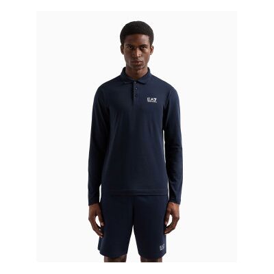 EA7 für Herren. 8NPF15_PJVQZ Core Identity Langarm-Poloshirt aus Stretch-Baumwolle in navy (4XL), Lässig, Sportlich, Multisport, Marine EA7 für Herren. 8NPF15_PJVQZ Core Identity Langarm-Poloshirt aus Stretch-Baumwolle in navy (4XL), Lässig, Sportlich, Multisport, Marine