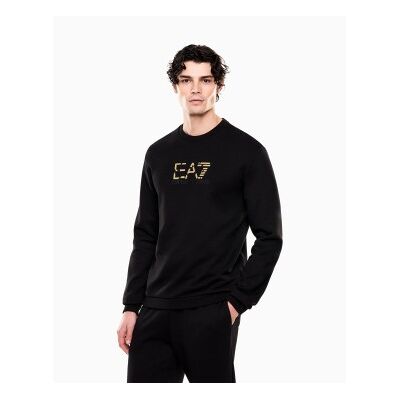 EA7 für Herren. 7M001563_AF17787 Premium Label Sweatshirt schwarz (3XL), Lässig, Baumwolle EA7 für Herren. 7M001563_AF17787 Premium Label Sweatshirt schwarz (3XL), Lässig, Baumwolle
