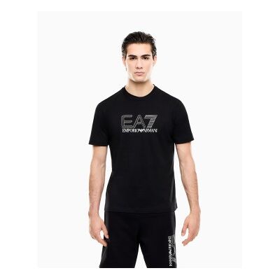 EA7 für Herren. 7M001307_AF10375 Visibility T-Shirt schwarz (XS), Lässig, Baumwolle, Kurzarm EA7 für Herren. 7M001307_AF10375 Visibility T-Shirt schwarz (XS), Lässig, Baumwolle, Kurzarm
