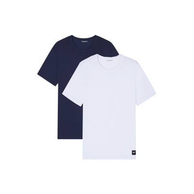 Giorgio Armani Emporio Armani für Herren. EM000391_AF20673 Essential Logolabel-T-Shirts navy (M), Weiß, Lässig, Baumwolle, Kurzarm, Marine Giorgio Armani Emporio Armani für Herren. EM000391_AF20673 Essential Logolabel-T-Shirts navy (M), Weiß, Lässig, Baumwolle, Kurzarm, Marine