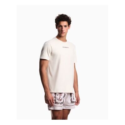 Giorgio Armani Emporio Armani für Herren. EM000574_AF20435 Beigefarbenes T-shirt (M), Lässig, Baumwolle, Kurzarm Giorgio Armani Emporio Armani für Herren. EM000574_AF20435 Beigefarbenes T-shirt (M), Lässig, Baumwolle, Kurzarm