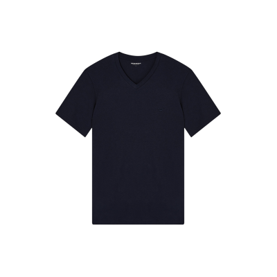 Giorgio Armani Emporio Armani für Herren. EM000378_AF20672 T-Shirt mit V-Ausschnitt marineblau (L), Lässig, Baumwolle, Kurzarm Giorgio Armani Emporio Armani für Herren. EM000378_AF20672 T-Shirt mit V-Ausschnitt marineblau (L), Lässig, Baumwolle, Kurzarm