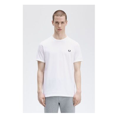 Fred Perry für Herren. M3519 T-shirt M3519 weiß (XL), Lässig, Baumwolle, Kurzarm Fred Perry für Herren. M3519 T-shirt M3519 weiß (XL), Lässig, Baumwolle, Kurzarm