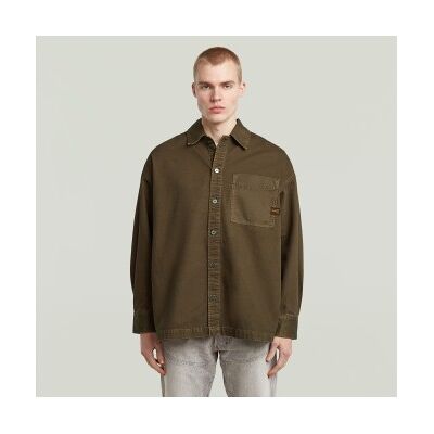 G-Star für Herren. D23007-D491-H159 Boxy Fit Overshirt braun grünlich braun (L), Lässig, Baumwolle, Langarm G-Star für Herren. D23007-D491-H159 Boxy Fit Overshirt braun grünlich braun (L), Lässig, Baumwolle, Langarm