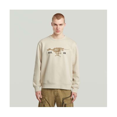 G-Star für Herren. D27095-D733-1603 Laufhund Rücken beige Pullover (S), Lässig, Baumwolle G-Star für Herren. D27095-D733-1603 Laufhund Rücken beige Pullover (S), Lässig, Baumwolle