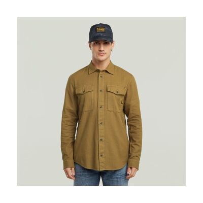 G-Star für Herren. D24963-D454-B570 Braunes Marine Slim Hemd (M), Lässig, Baumwolle, Langarm, Nachhaltig, Recycelte Baumwolle G-Star für Herren. D24963-D454-B570 Braunes Marine Slim Hemd (M), Lässig, Baumwolle, Langarm, Nachhaltig, Recycelte Baumwolle