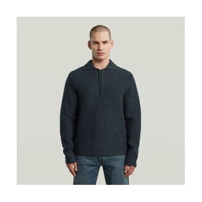 G-Star für Herren. D26740-D754-H392 Marineblauer Pullover mit Kragen (M), Lässig, Polyamid, Langarm G-Star für Herren. D26740-D754-H392 Marineblauer Pullover mit Kragen (M), Lässig, Polyamid, Langarm