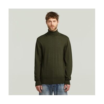 G-Star für Herren. D27706-B692-995 Premium Turtle grüner Pullover (L), Lässig, Wolle G-Star für Herren. D27706-B692-995 Premium Turtle grüner Pullover (L), Lässig, Wolle